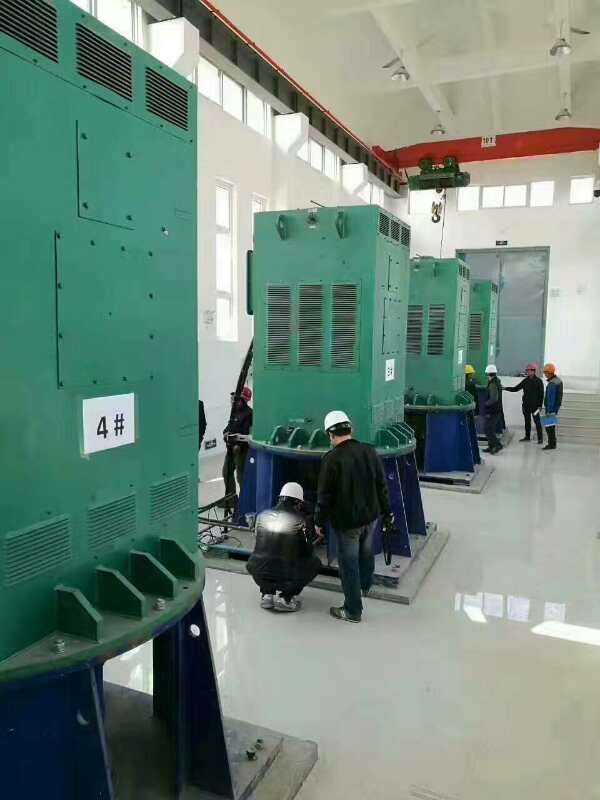 YJTFKK450-6某污水处理厂使用我厂的立式高压电机安装现场